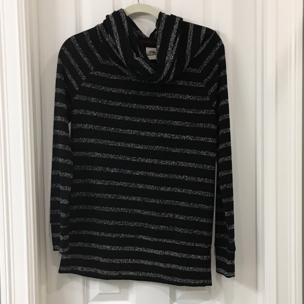 Lou and Grey Cowl neck striped sweater